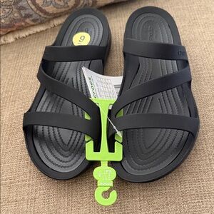 CROCS Black Slide Sandals